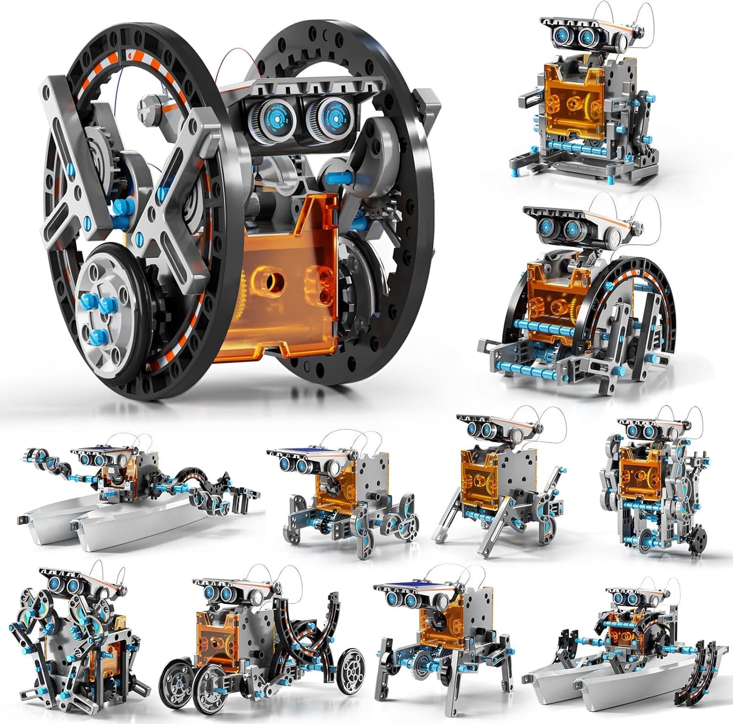 STEM Toys for Ages 8-13, Solar Powered Kits Toys Robotics for Kids Ages 8-12, Educational Building Science Experiment Kit, Boys Gifts for Kids 8 9 10 11 12 13 Years Learning Projects (Blue)