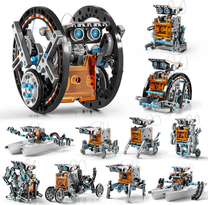 STEM Toys for Ages 8-13, Solar Powered Kits Toys Robotics for Kids Ages 8-12, Educational Building Science Experiment Kit, Boys Gifts for Kids 8 9 10 11 12 13 Years Learning Projects (Blue)