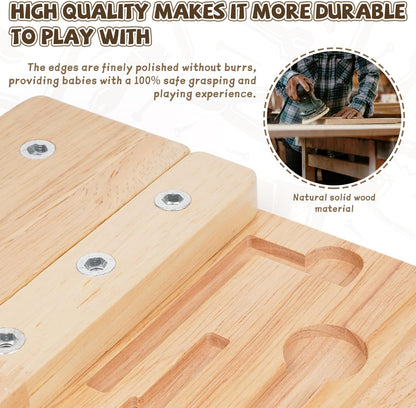 Busy Board,Montessori Screwdriver Board for Kids,Montessori Fine Motor Skills Toy, Screwd Tool Set, Sensory Toy for Toddlers,Educational Activity Set for Educational Preschool Gift for Boys