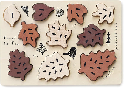 Wee Gallery Wooden Puzzles for Toddlers 1-3 – Count to Ten Ladybugs Toddler Puzzle, Puzzles for 1 Year Old & Up, Wooden Toddler Puzzle for Fine Motor Skills & Early Number Learning