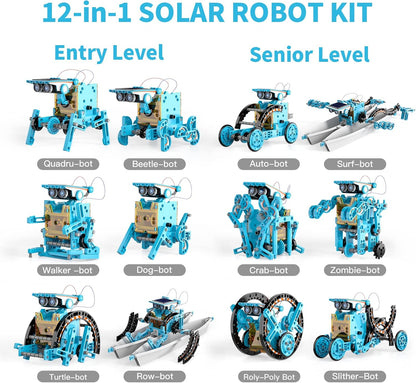 Lucky Doug Solar Power Robot Building Kits Toys for Boys Girls Ages 8-13, STEM Kit Gifts for Kids 8 9 10 11 12 13 Years, DIY Educational Science Building Robotic Set Gifts for Teenagers
