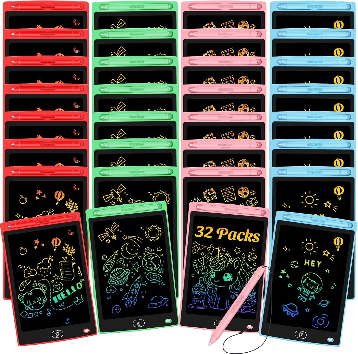 20 Pack LCD Writing Tablet for Kids - Erasable and Reusable Toddler Doodle Board in 8.5 inch, Ideal Drawing Pad for Learning Toy for Ages 3-8, Gift for Girls Boys (20 Pack)
