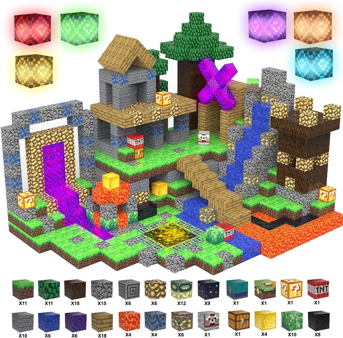 Magnetic Building Blocks for Kids, Magnetic Tiles Build Cubes Game, 100PCS STEM Educational Magnet Toys, Ideal Gift for Toddlers Boys Girls Grandkids Christmas Birthday