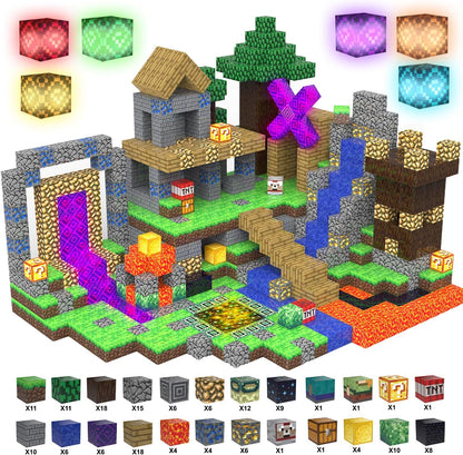 Magnetic Building Blocks for Kids, Magnetic Tiles Build Cubes Game, 100PCS STEM Educational Magnet Toys, Ideal Gift for Toddlers Boys Girls Grandkids Christmas Birthday