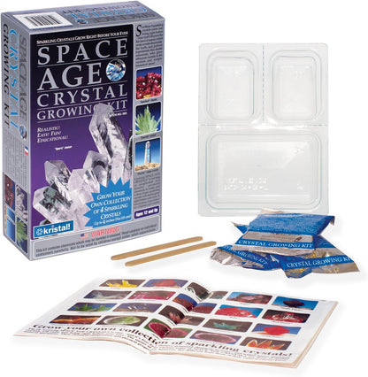 Space Age Crystal Growing Kit: 4 Crystals (Quartz, Emerald, Amethyst)
