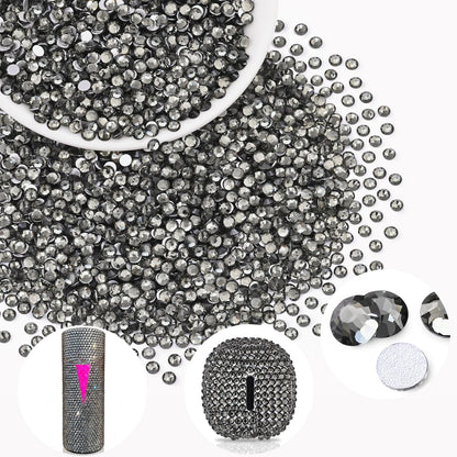 5000PCS SS6/2mm Glass Crystal Rhinestones (Clear), Bedazzling Flatback Rhinestones for Crafting DIY Crafts Nail Art Makeup Decoration, Gems Diamond Charms for Tumbler Shoes Clothing Mug