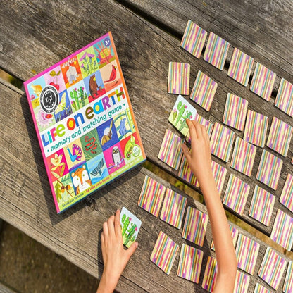 eeBoo: Memory and Matching Game - Life on Earth- 24 Pairs, Develops Recognition, Concentration, Memory & Vocabulary Skills, Age 3+
