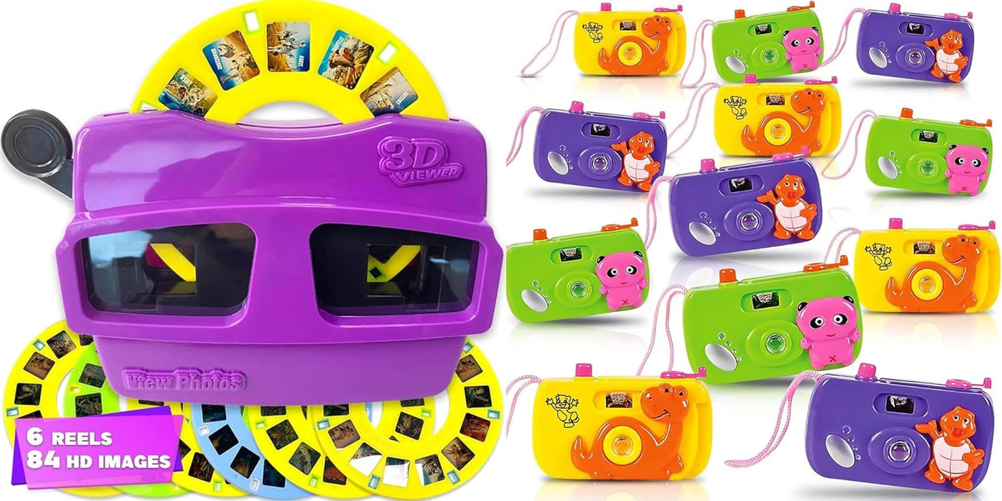 ArtCreativity 3D Viewer with 6 Reels & Kids Camera Viewfinder 12 Pack