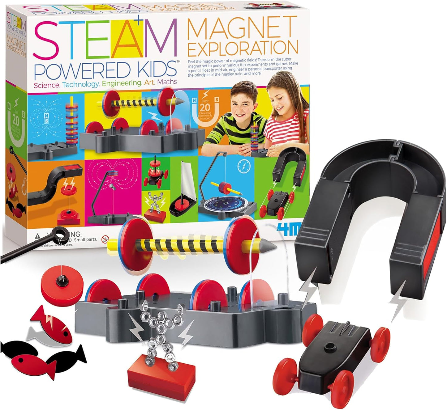 4M | STEAM Dinosaur World Exploration| Hands-On Science Kit with Dinosaur Figures & Fossil Experiments for Kids Ages 5+ - Educational Paleontology Toy Gift