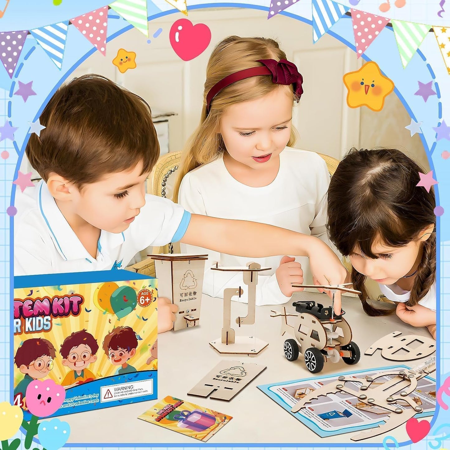 24 Pcs Party Favors for Kids Age 6-10, Treasure Box Toy Stem Kit Party Favors Science STEM Kits for Boys girls Age 6 7 8 9 10 12 Classroom Giveaways, Carnival Prizes, Birthday Treats, Party Supplies