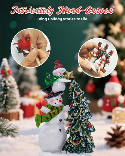 Extra Large Christmas Snow Globes Christmas Lantern, 12.99" Musical Snow Globe with 8 Songs, Santa Snowglobe for Kids Adults, 6H Timer Dual Power, Lighted Christmas Decorations Indoor Gifts