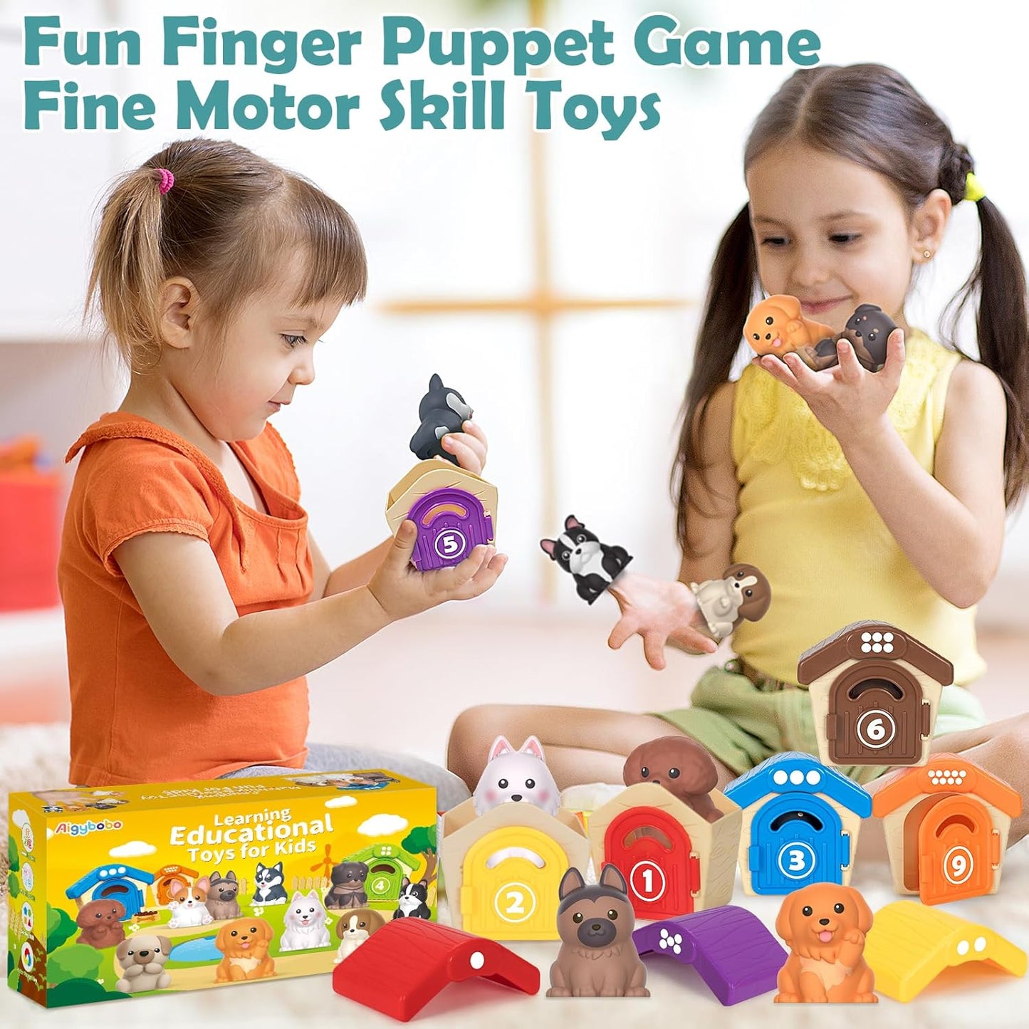 Learning Toys for 1,2,3 Year Old Toddlers, 20Pcs Farm Animals Toys Montessori Counting, Matching & Sorting Fine Motor Games, Christmas Birthday Easter Gift for Baby Boys Girls Age 12-18 Months