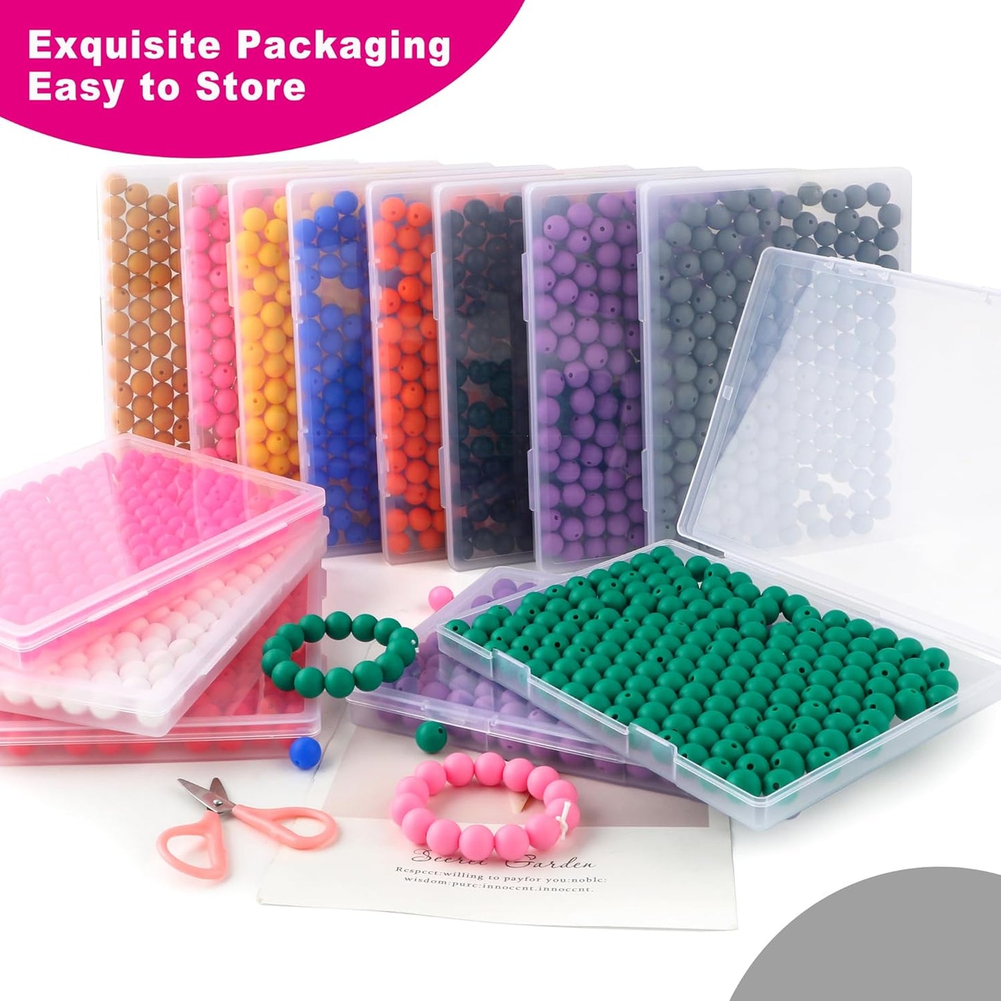 65Pcs 19mm Silicone Beads for Keychain Making Bracelet Necklace, Bulk Round Silicone Beads for Pens（Christmas Green） - Colors B