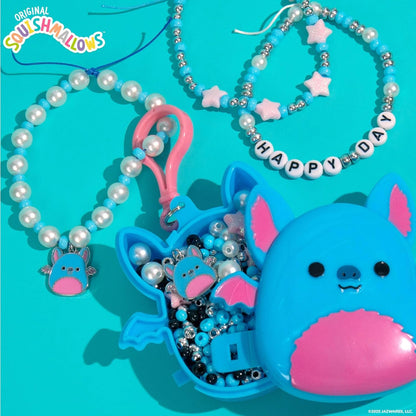 Original Squishmallows Archie The Axolotl Bracelet Kit, Friendship Bracelet Kit, Charm Bracelet Making Kit, Gifts for Girls, Squishmallows for Boys, Craft Kits