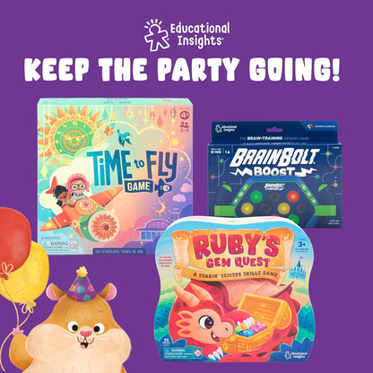 Educational Insights Hammy's Hamster Party - Animal Memory Matching Game for Kids, Skill-Building Toddler Games Ages 3-5, Memory Game with Matching Cards, Learning Preschool Games for Toddlers