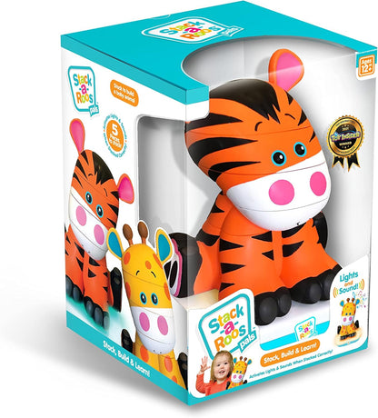 Stack-a-Roos Baby Giraffe by Salus Brands - Animal Stacking Toy, Educational Early Learning Toy for Infants Babies Toddlers, Age 12+ Months - Great Baby Gifts, STEM