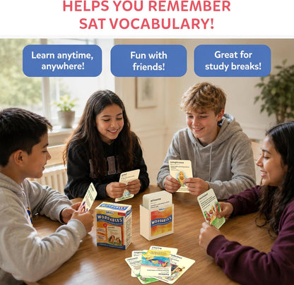 Skillmatics Vocabulary Flash Cards for Kids - Learn 100 Words with Wordplay, Visuals, & Soundplay, Educational Gift for Ages 8, 9, 10 & Up, Screen-Free Language Game
