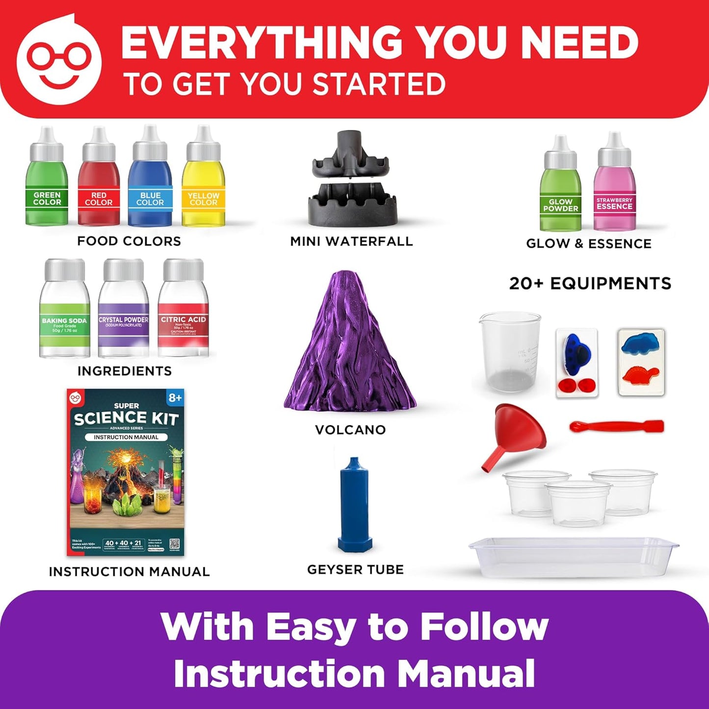 Doctor Jupiter My First Amazing Science Kit for Kids Ages 4-5-6-7-8 | STEM Toy with 100+ Experiments | Learning & Educational Projects