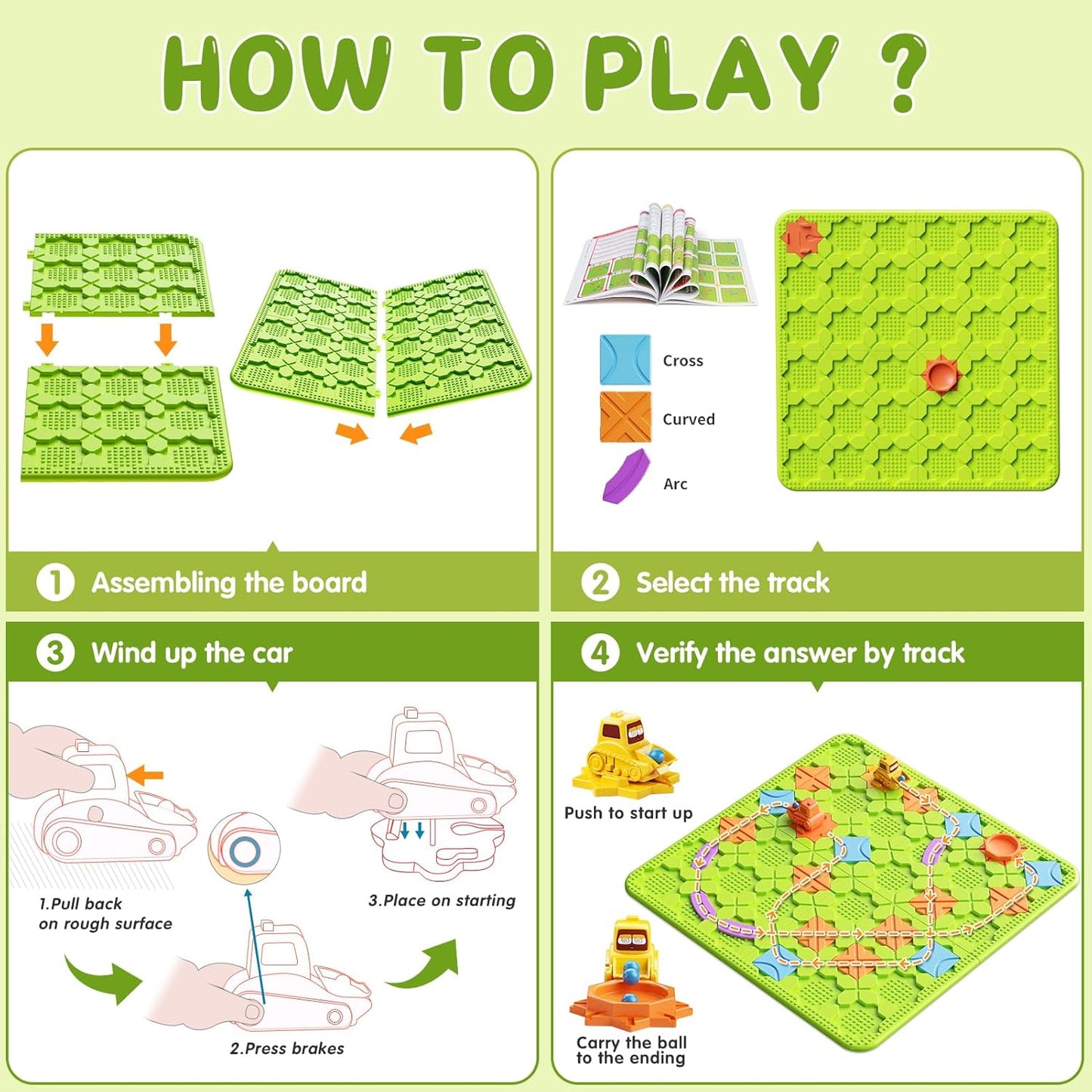 Kids Board Games Learning Toys, STEM Educational Logic Kits with 200+ Challenges & 4 Difficulty Levels, Brain Puzzles Maze Games for Boys Girls Ages 3-10 Birthday Gifts