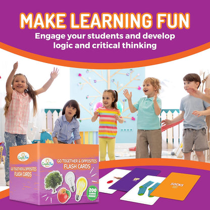 Go Together Flash Cards for Kids & Adults – 50 Realistic Matching Picture Cards for Speech Therapy, Dementia Activities, ESL, Autism Learning, Memory & Language Development, Classroom & Home Use