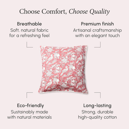 CPC 100% Cotton Throw Pillow Covers 18x18 Inch, Set of 2 Green Block Print Pattern Couch Pillow, Cute Boho Decorative Pillows for Living Room, Bedroom with Hidden Zipper- Agate Green
