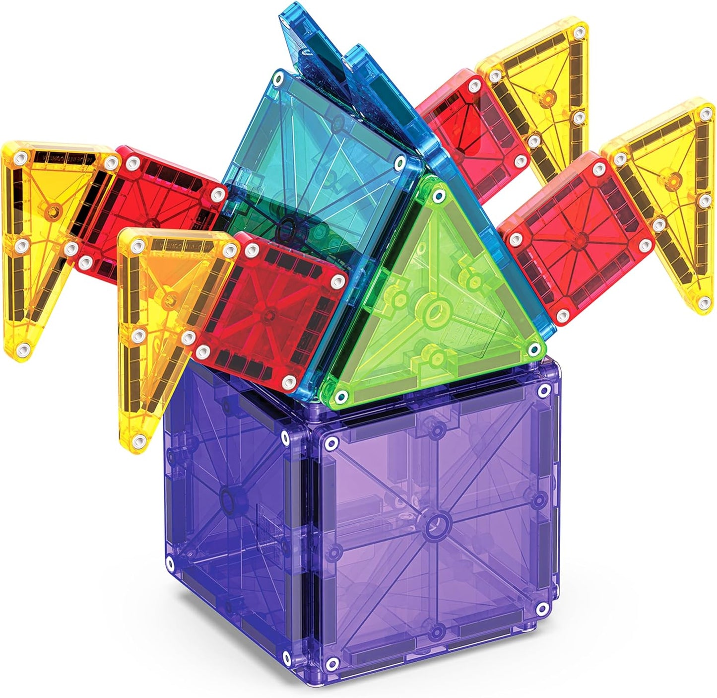 Magna-Tiles Combo 62-Piece Magnetic Construction Set, The Original Magnetic Building Brand