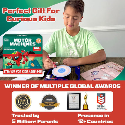Butterfly EduFields 100+ STEM Toys for Ages 8-13 Boys Girls | STEM Projects kit for Kids 6 7 8 9 10 12 Years | Motor Machines - Robotics & Engineering Toys | Gifts for Smart Kids