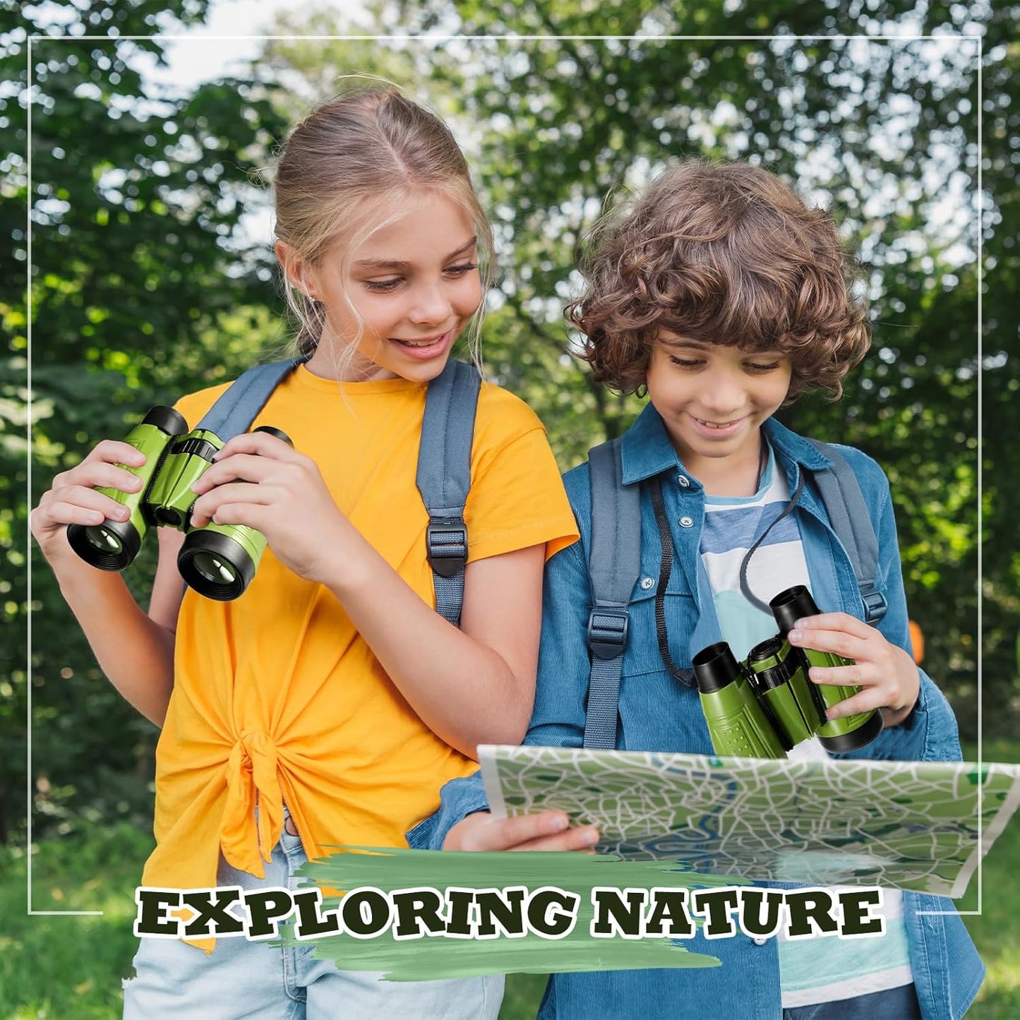 Libima 24 Pcs Binoculars Bulk Educational Compact Binoculars with Neck String Telescope for Learning Bird Watching Camping Hiking Travel Safaris Birthday Gifts(Green)
