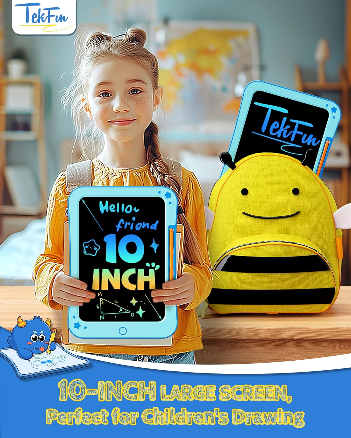 Birthday Gifts for Kids, 10inch LCD Writing Tablet Doodle Board, Mess Free Coloring Drawing Pad,Toddler Travel Toys, 3 4 5 6 7 8 Year Old Girl Birthday Gift, Christmas Easter Toys