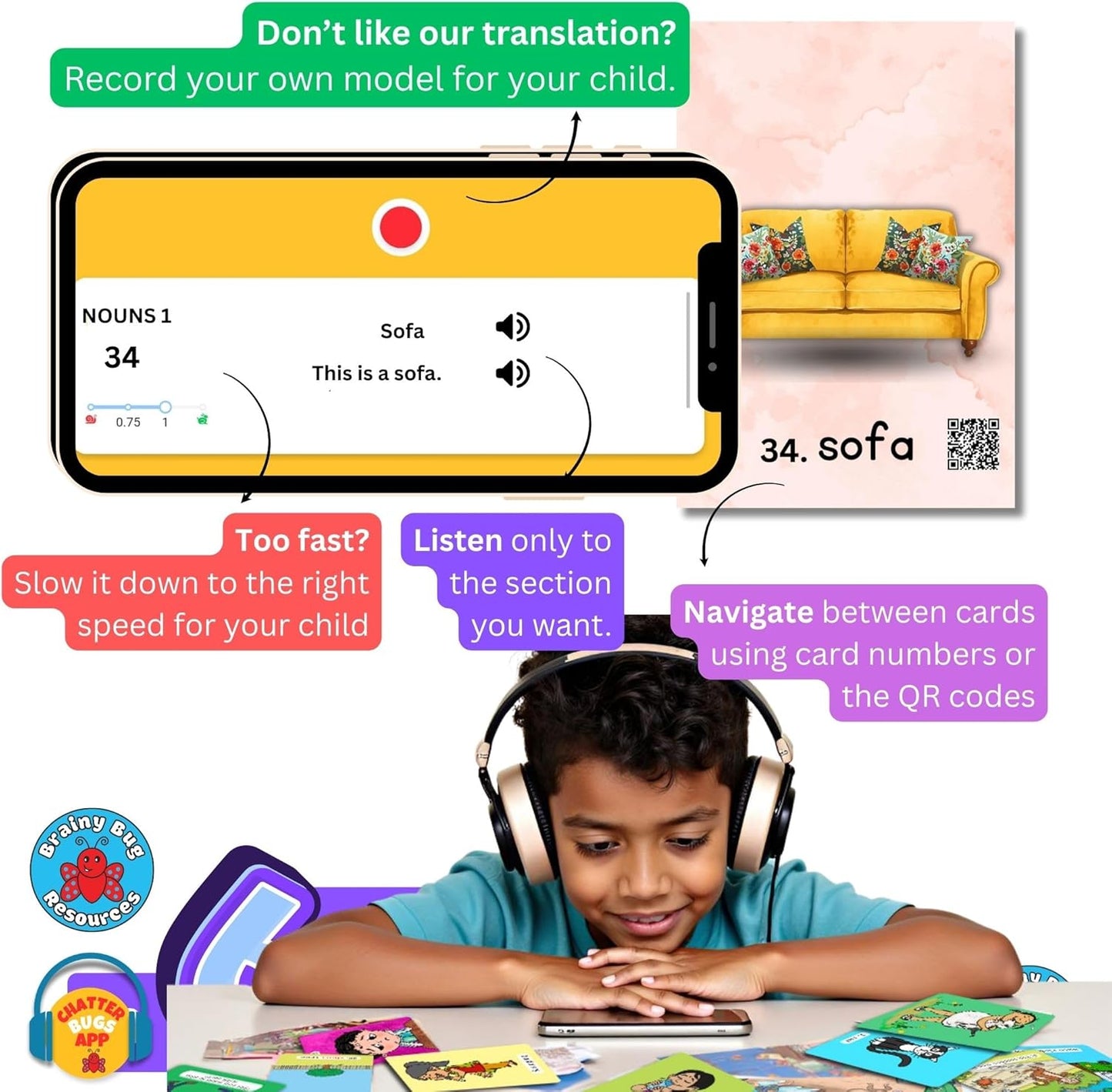 Verbal Reasoning Language Flash Cards for Kids | Q&A Learning Deck for ESL, Home Schooling & Special Needs | Parent and Professional Use