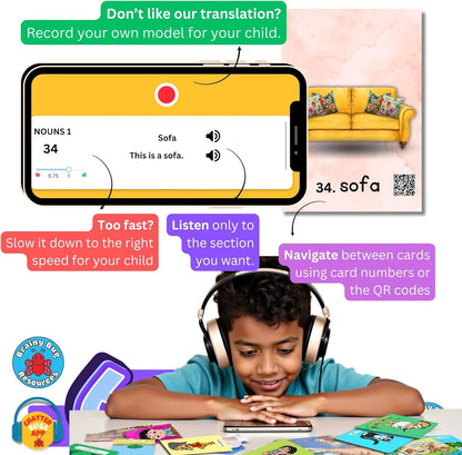 Verbal Reasoning Language Flash Cards for Kids | Q&A Learning Deck for ESL, Home Schooling & Special Needs | Parent and Professional Use