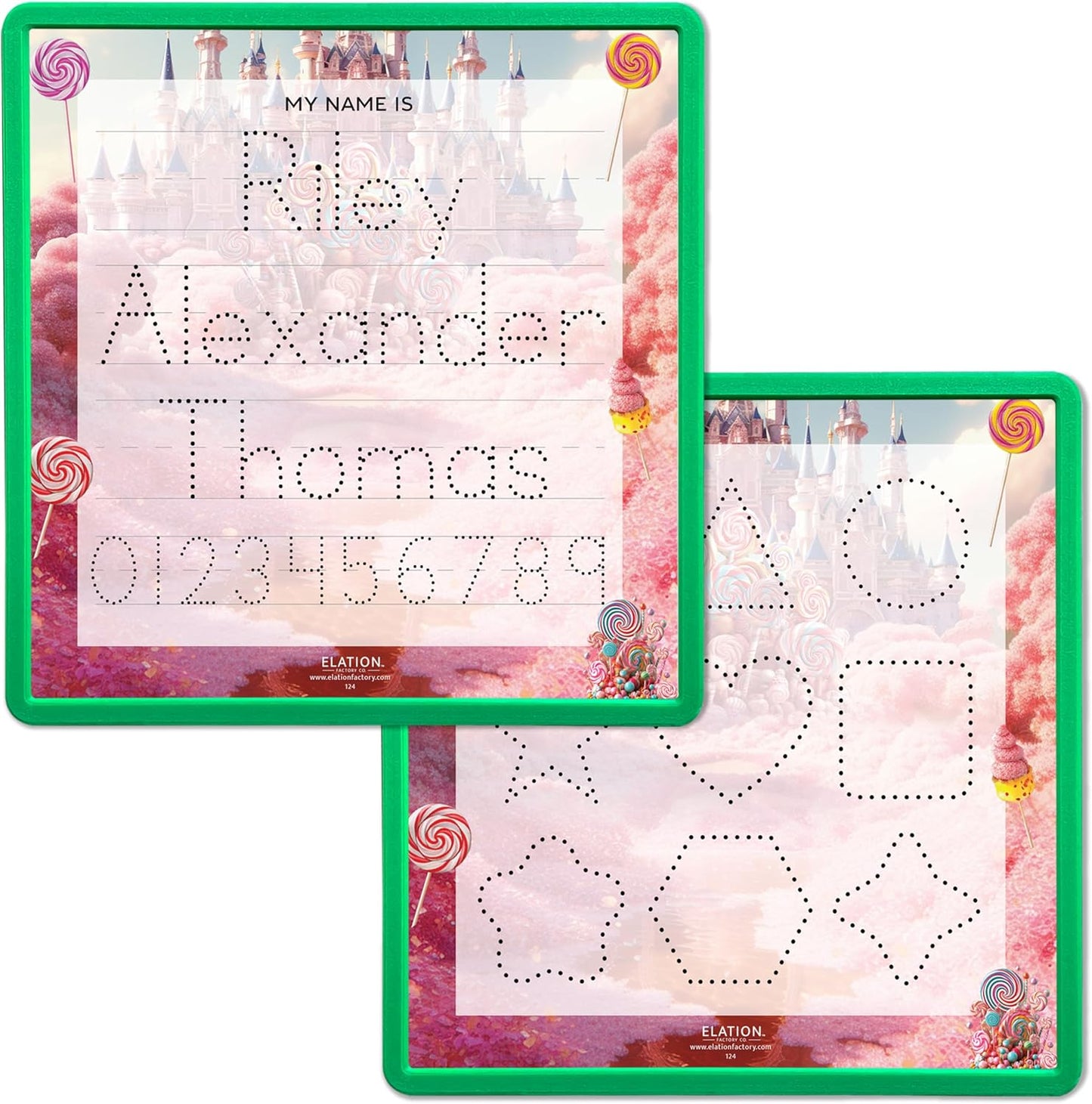 Kid's Name Tracing Board | Dry Erase Letter Tracing | Reusable Name Board | Alphabet Letters | Personalized | Candy Theme