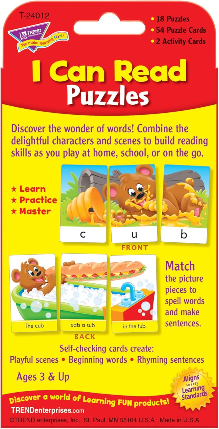 Trend Enterprises, Inc. I Can Read Puzzles Challenge Cards®