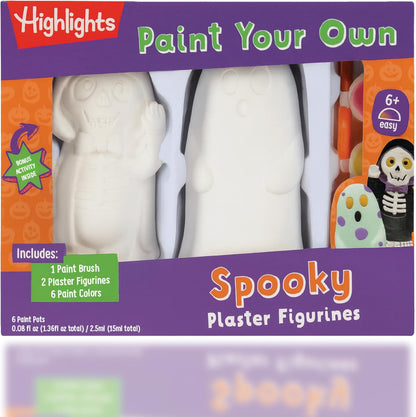 Highlights Paint Your Own Plaster Figurine & Activity Kits – DIY Art Sets with Figurines, Paints, Brush & Bonus Activities – Multiple Themes – Ages 6+