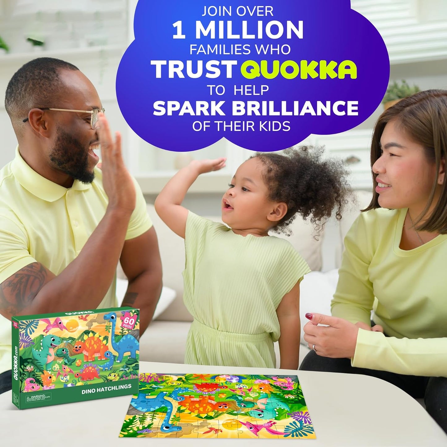 QUOKKA Puzzles for Kids Ages 4-6 – 60 Piece Jigsaw Puzzles for Toddlers Ages 3-5 with Unicorns – Quiet Time Toy for Preschoolers 2-4 – FSC Certified Educational Learning Game for Boys and Girls