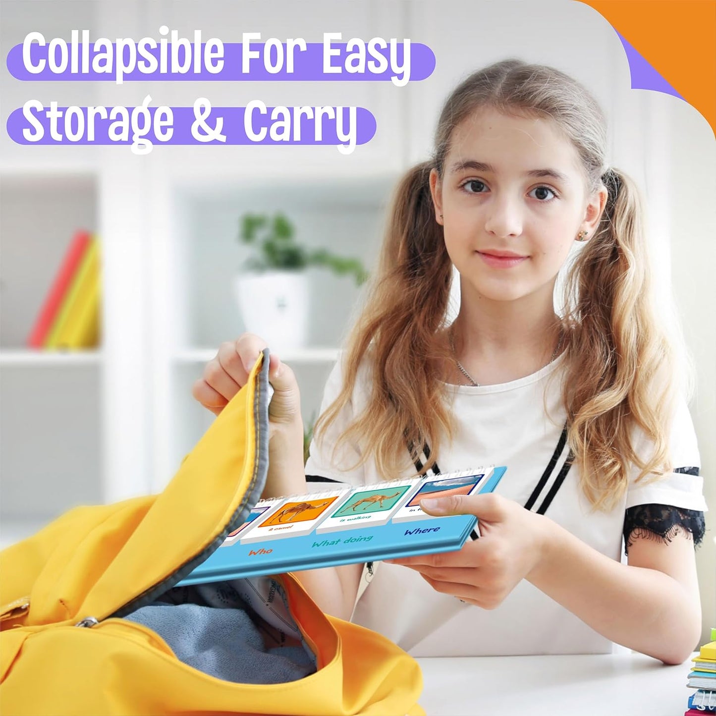 CVC Word Flip Chart - Double Sided 40 Short Vowel Word Flashcards, Freestanding, Educational Learning Tool for School Supplies