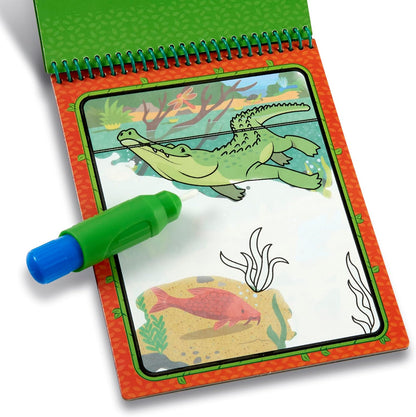 Melissa & Doug On The Go Water Wow! Mess Free Coloring Book, Reusable Water-Reveal Activity Pad, Dinosaurs, Travel Toys, Party Favors, for Toddlers & Kids Ages 3+