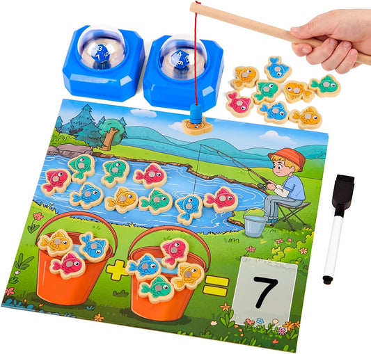 Math Board Games for Kids with Dice Poppers, Math Manipulatives Kindergarten Preschool Math Games Counters Toys, Addition and Subtraction Dice Games Homeschool Supplies Classroom Must Haves