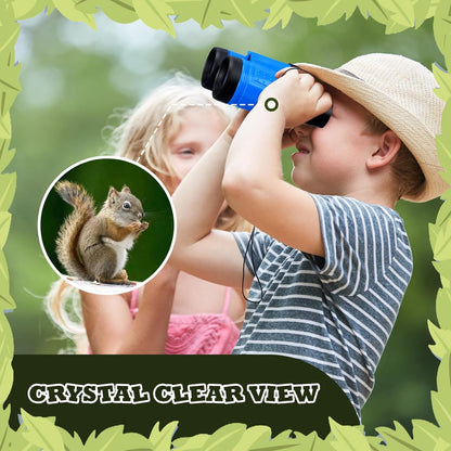 Libima 24 Pcs Binoculars Bulk Educational Compact Binoculars with Neck String Telescope for Learning Bird Watching Camping Hiking Travel Safaris Birthday Gifts(Green)