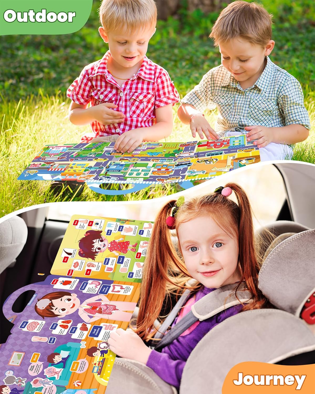 Walenced Reusable Sticker Book for Toddlers, Stickers for Kids, Toddler Sticker Book, Toddler Craft Activities, Toddler Travel Toys Ages 3 and Up Boy Girl Birthday Gifts