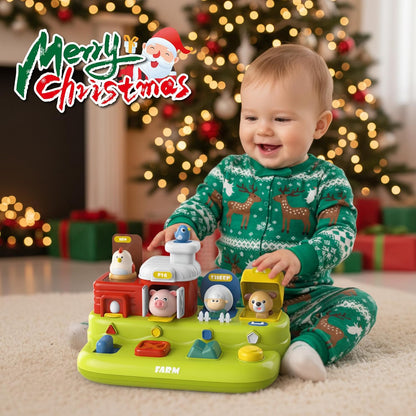Montessori Busy Board Sensory Toys for Toddlers 1-3, Activity Music & LED Light Up Montessori Toys for 2+ Year Old, Travel Toys for 2 Year Old Boys & Girls, 2025