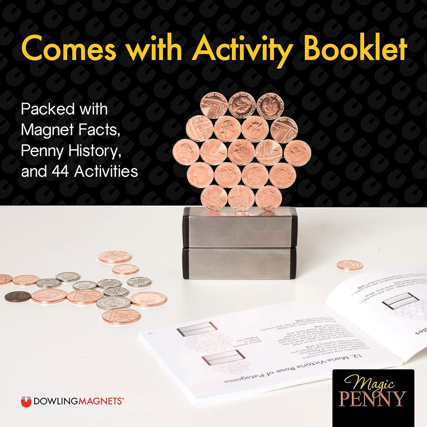 Dowling Magnets Magic Penny Magnet Kit - STEM Toy Gift for Kids 8, 9, 10, 11, 12+ Years Old - Perfect Educational Gift for Boys and Girls - Hours of Unplugged Play