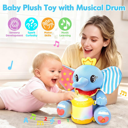 Hodurgyi Baby Toys 6-12 Months, Bear Musical Plush with Lights,ABCs,Animal Sounds, Numbers, Infant Early Learning Toy, Christmas Birthday Gifts for 6+ Month Boys &Girls