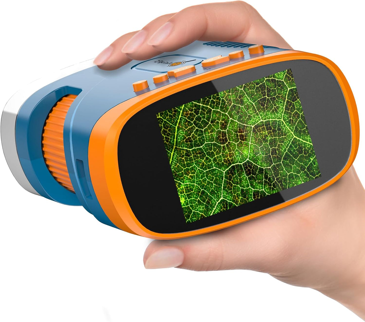 1000X Rechargeable Handheld Digital Microscope for Kids – Portable STEM Science Toy Gift with Carrying Case and USB Camera, 12 Prepared Slides, Adjustable Stand (Galaxy Blue)