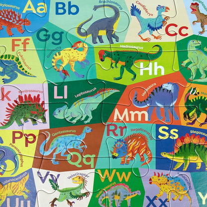 eeBoo 20 Piece Giant Floor Puzzle - Learn The Alphabet Children's Puzzle Letters & Object Themed, Large Pieces for Small Hands to Develop Motor Skills