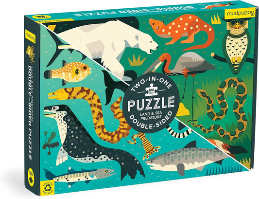 Mudpuppy Rainforest Above & Below – 100 Piece Double-Sided Puzzle with Unique and Colorful Illustrations of Animals Above and Below The Rainforest Floor for Children Ages 6 and Up