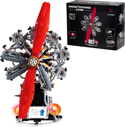V8 Engine Model Kit that Runs,Visible Building Toys with APP Control, Motor & LED Light, Mini Engine kit for Adults & Boys Kids 14+ Years Old (770PCS)