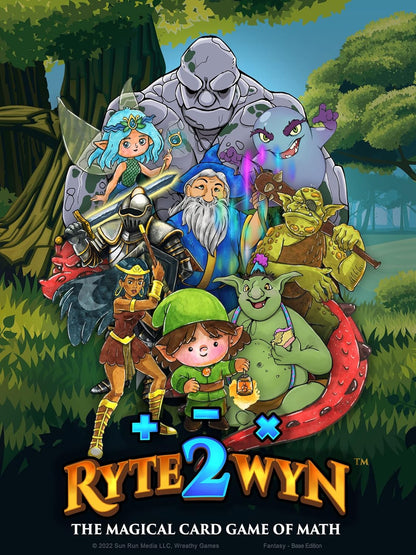 Ryte2Wyn - The Magical Card Game of Math - Practice Every Addition, Subtraction and Multiplication Math Fact from 0-9 - Ages 5 & Up - Kindergarten, 1st, 2nd, 3rd, 4th & More