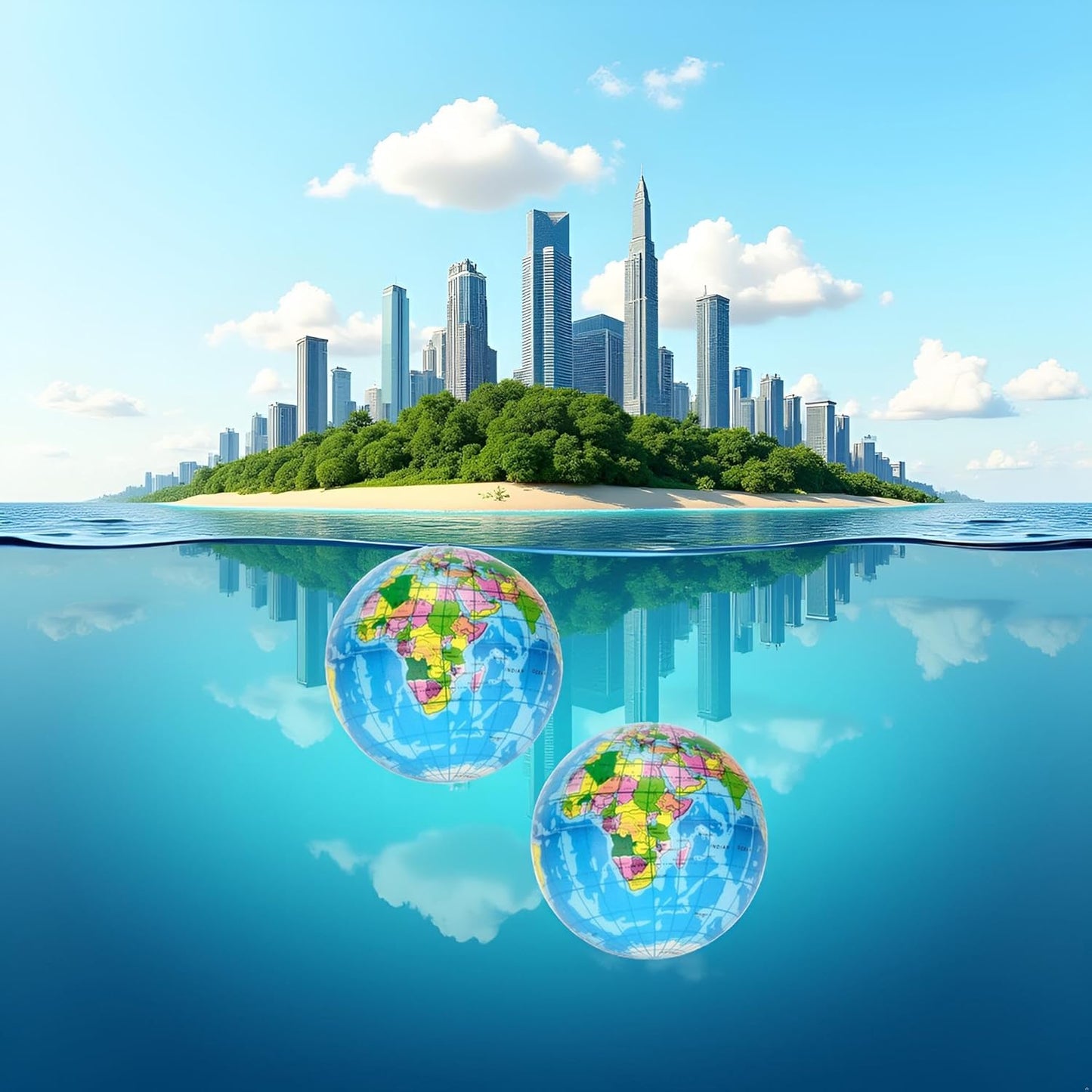 2Pcs Blue Squishy Squeeze ,World Map Globe Palm Ball Slow Rising Stress Relief Birthday Xmas Gifts Xmas Stocking Fillers Party Bag Gifts (7.6CM),Novelty and Gag