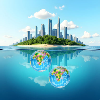 2Pcs Blue Squishy Squeeze ,World Map Globe Palm Ball Slow Rising Stress Relief Birthday Xmas Gifts Xmas Stocking Fillers Party Bag Gifts (7.6CM),Novelty and Gag